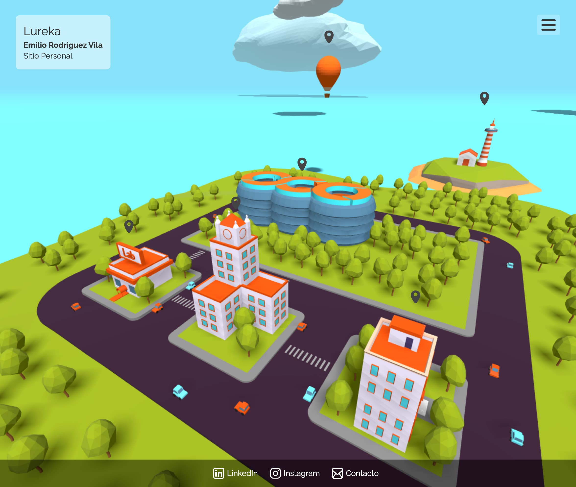 3D Lureka City - CV y portfolio en 3D animado