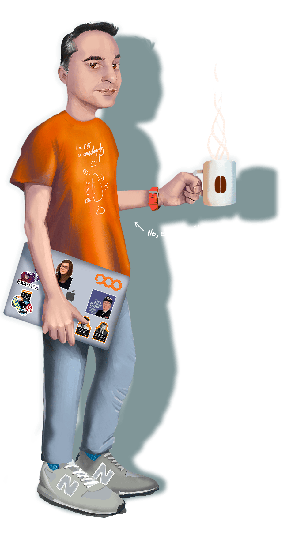 Caricatura de Emilio Rodriguez Vila - Diseñador UX/UI en Madrid