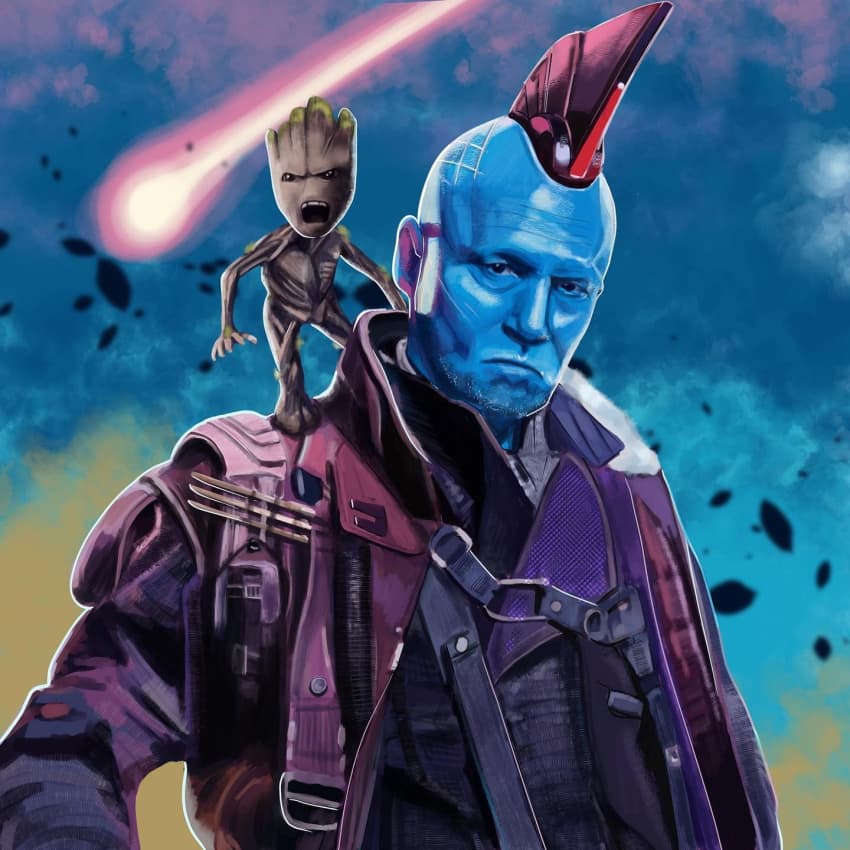 Ilustración digital de guardianes