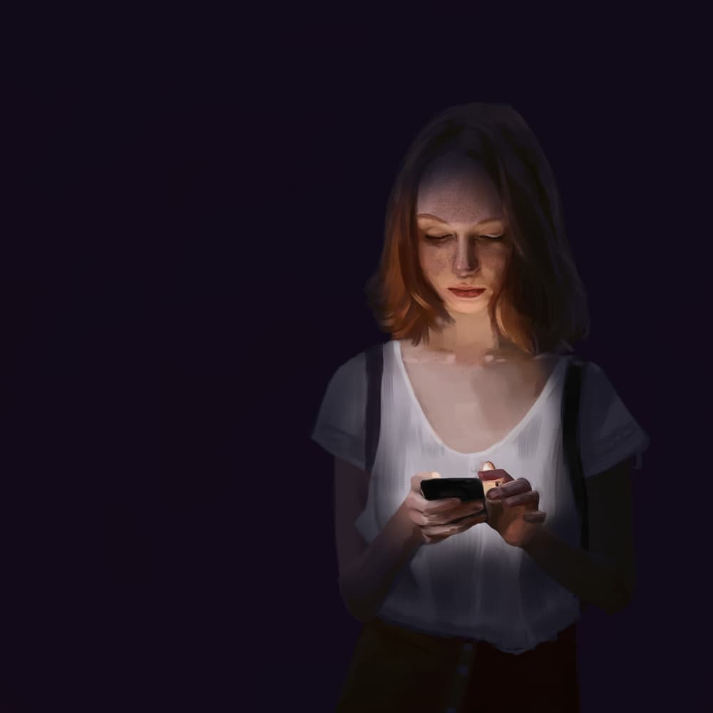 Ilustración digital de dispositivo móvil