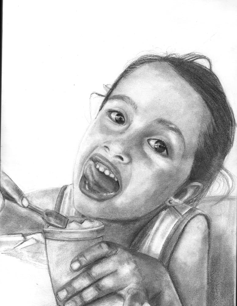 Dibujo a lápiz de Lele